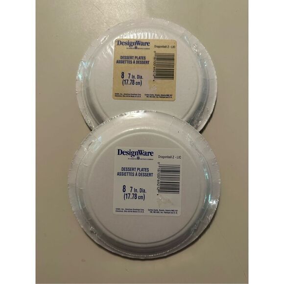 Vintage Y2K Dragonball Z 7” Dessert Party Paper Plates Design Wear Set 16 Total - Picture 5 of 7